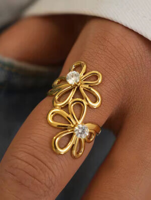 Anillo Acero Jardin Eterno