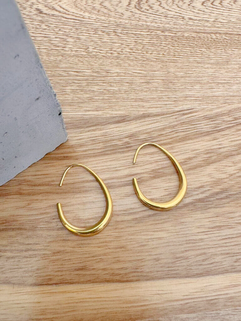 Aretes Acero Dorado Mistico