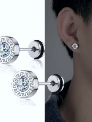 Aretes Hombre Acero Chispa