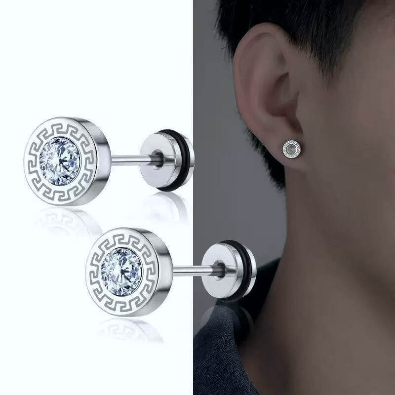 Aretes Hombre Acero Chispa