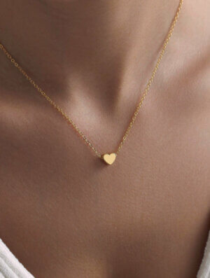 Collar Acero Delicado Corazon