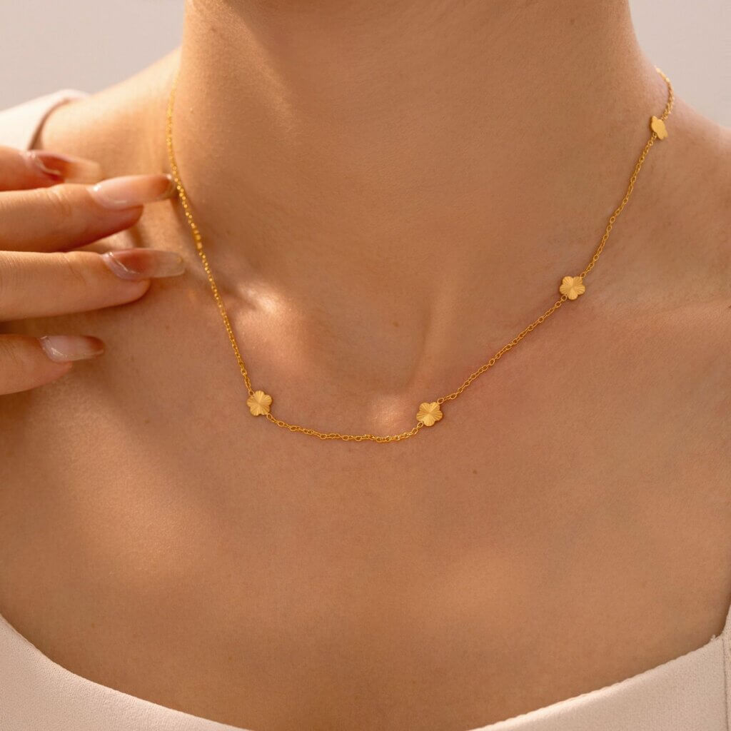 Collar Acero Flor Serena