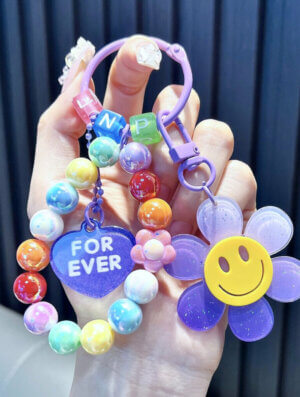 Llavero Flor Feliz Mora