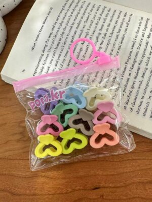 Paquete Pinzas Corazones Colores