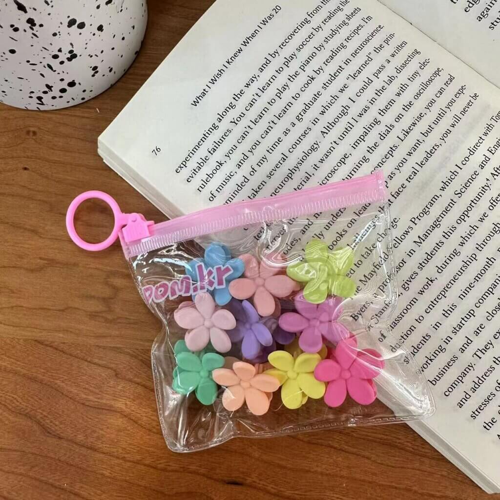 Paquete Pinzas Flores Colores