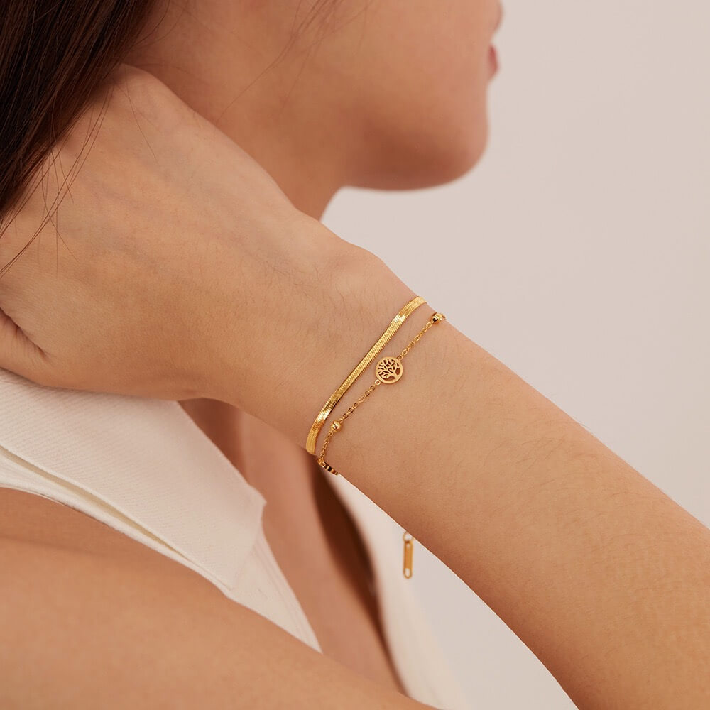 Pulsera Acero Arbol Vida