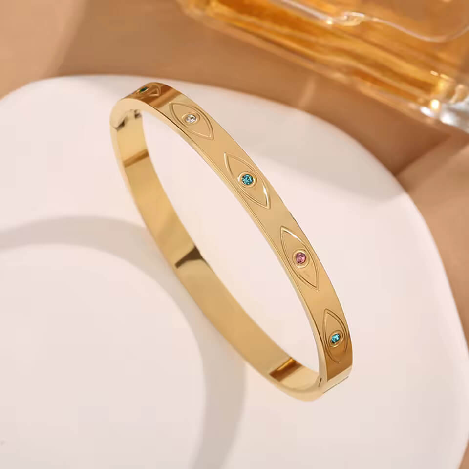 Pulsera Acero Cristal Turco