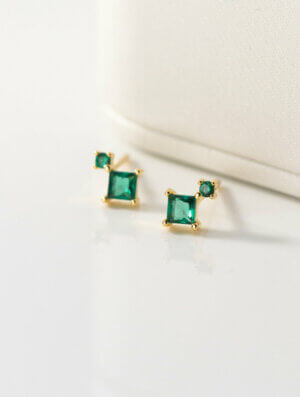 Aretes Mini Promesa Verde