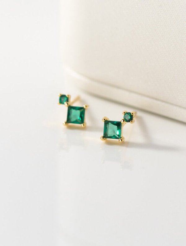 Aretes Mini Promesa Verde