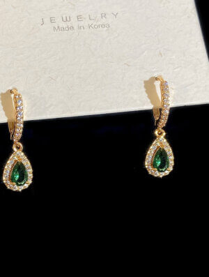 Aretes Mujer Latido Verde