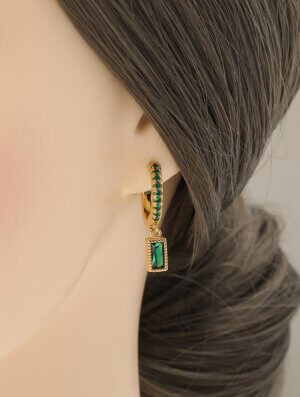 Aretes Mujer Tesoro Verde
