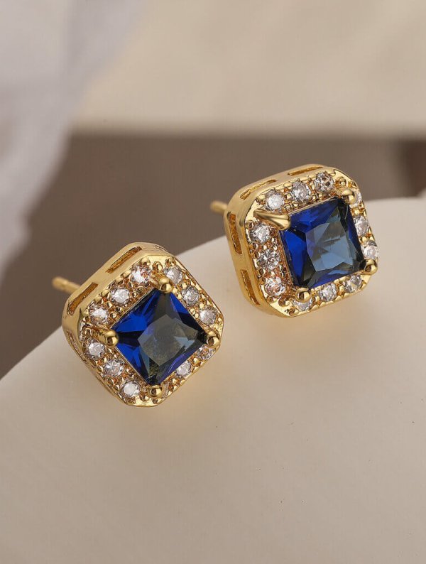Aretes Topo Alma Azul