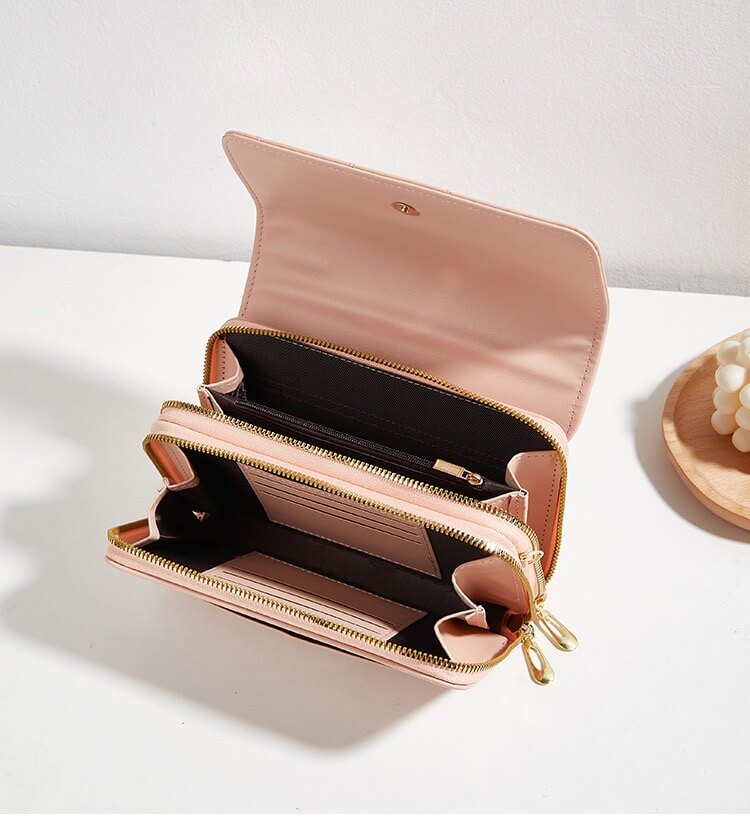 Bolso Billetera Sutil Rosa-2