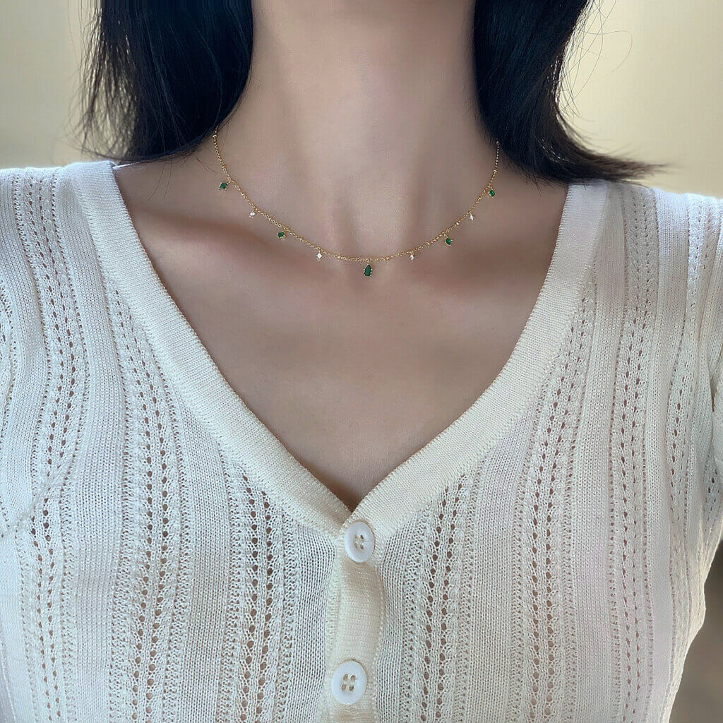 Collar Acero Alma Esmeralda-1