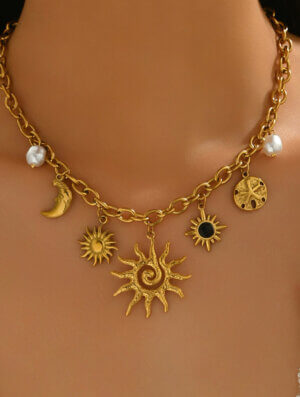 Collar Acero Sol Naciente