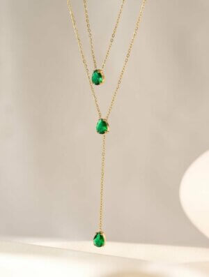 Collar Mujer Brillo Verde