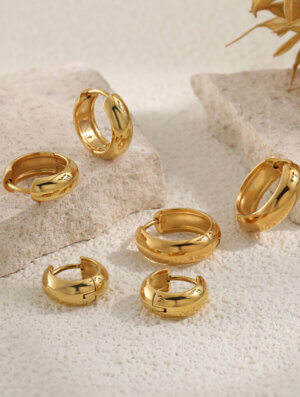 Set Aretes Acero Resplandor