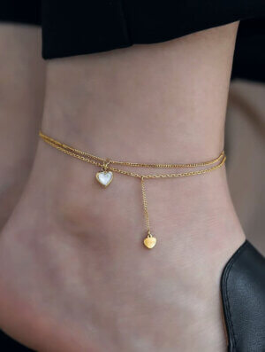 Tobillera Acero Doble Latido