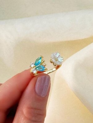 Anillo Mujer Mariposa Celestial