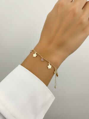 Pulsera Mujer Petalos Cristal
