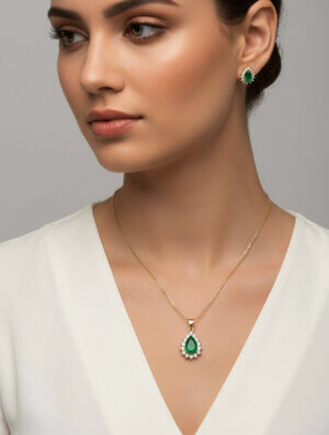 Set Mujer Resplandor Verde