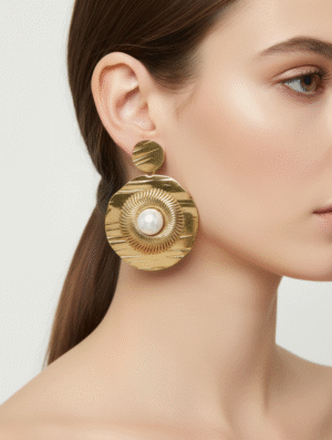 Aretes Acero Ritual Dorado