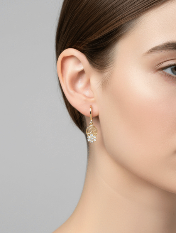 Aretes Mujer Petalo Blancos