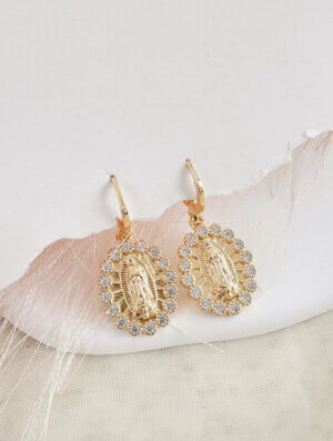 Aretes Mujer Virgen de-Luz