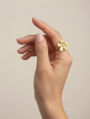 Anillo Acero Imperio Floral