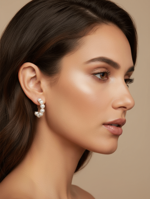 Aretes Acero Perla Poderosa