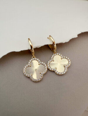 Aretes Mujer Trebol Luminoso