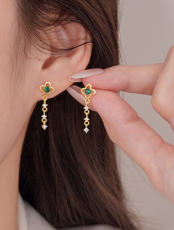 Aretes Mujer Vuelo Esmeralda