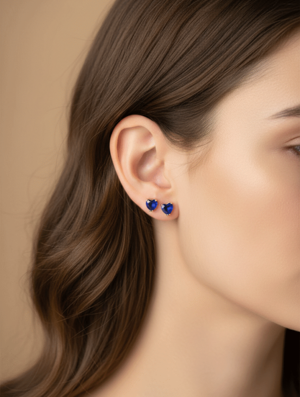 Aretes Topito Latido Azul