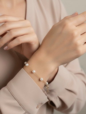 Pulsera Acero Perla Infinita