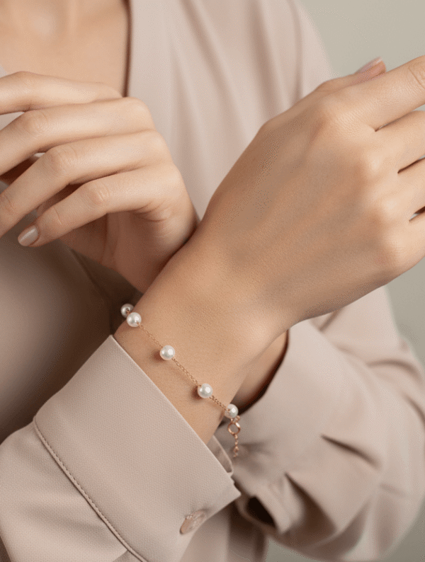 Pulsera Acero Perla Infinita