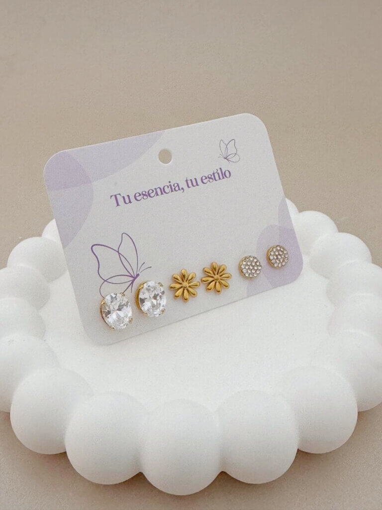 Set Acero Hipoalergenico Brillo-1