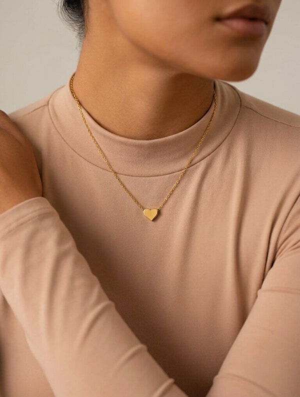 Collar Acero Delicado Corazon