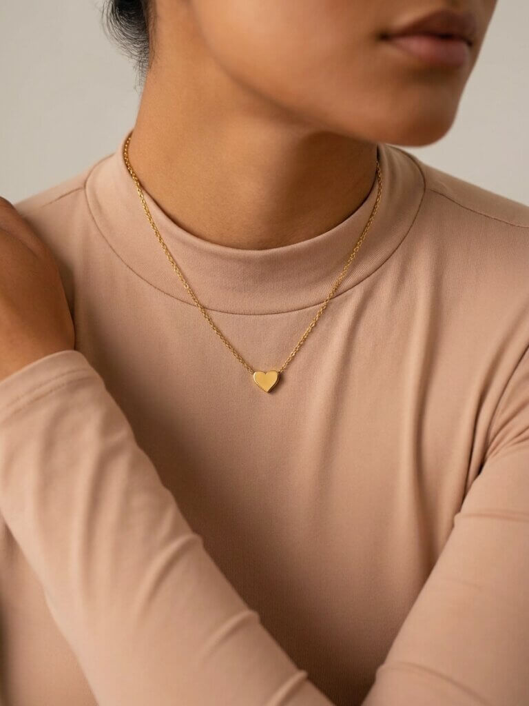 Collar Acero Delicado Corazon