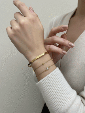 Set Acero Dorada Elegancia