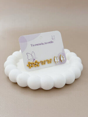 Set Acero Hipoalergenico Silueta