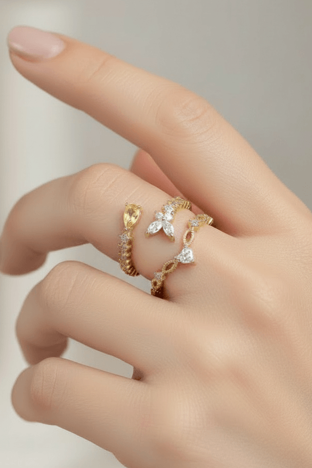 Set Anillo Noble Brillo