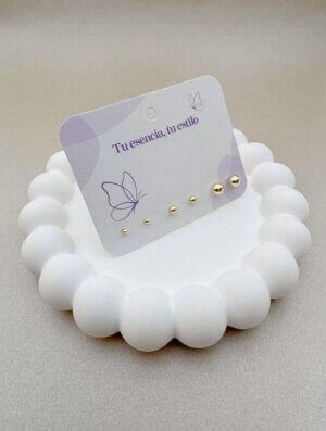 Set Aretes Brillo Infinito