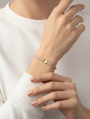 Pulsera Acero Mariposa Romance