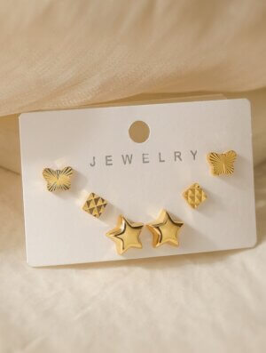 Set Aretes Porte Dorado