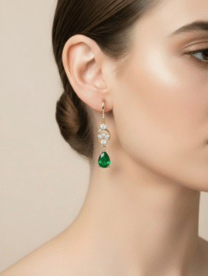 Aretes Mujer Musa Esmeralda