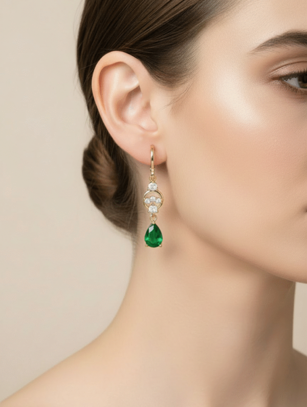 Aretes Mujer Musa Esmeralda