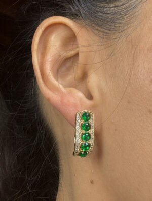 Aretes Xuping Aura Esmeralda