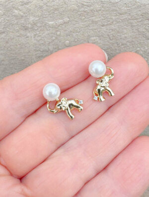 Aretes Xuping Elefante Dorado