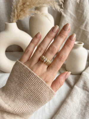 Anillo Mujer Lluvia Dorada