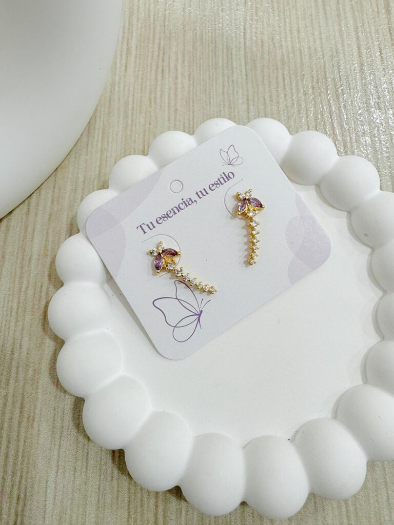 Aretes Mujer Bella Mariposa-1